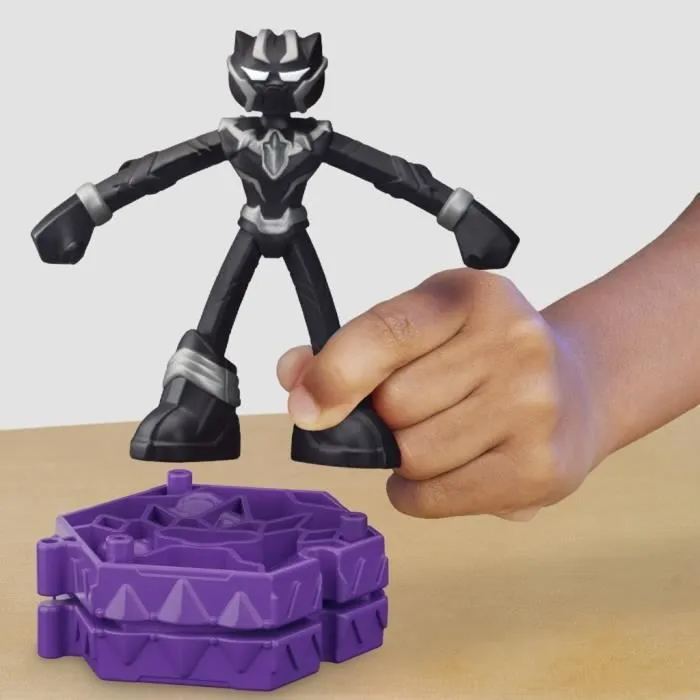 Play-Doh Black Panther, Griffes tranchantes avec figurine flexible et pâte à modeler, dès 4 ans, Marvel-3