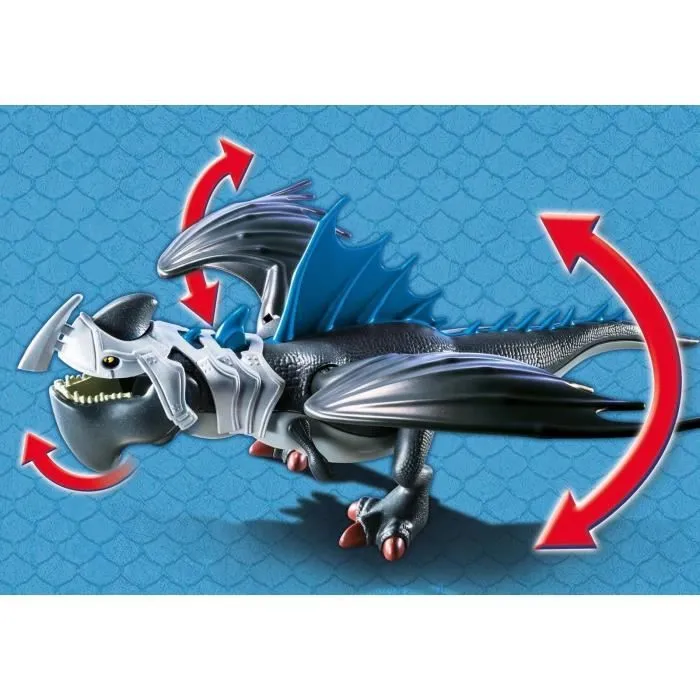 PLAYMOBIL - Dragons - Drago avec Dragon de Combat - Editions Limitées - Armure Amovible - 33,5 x 29 x 15 cm-4