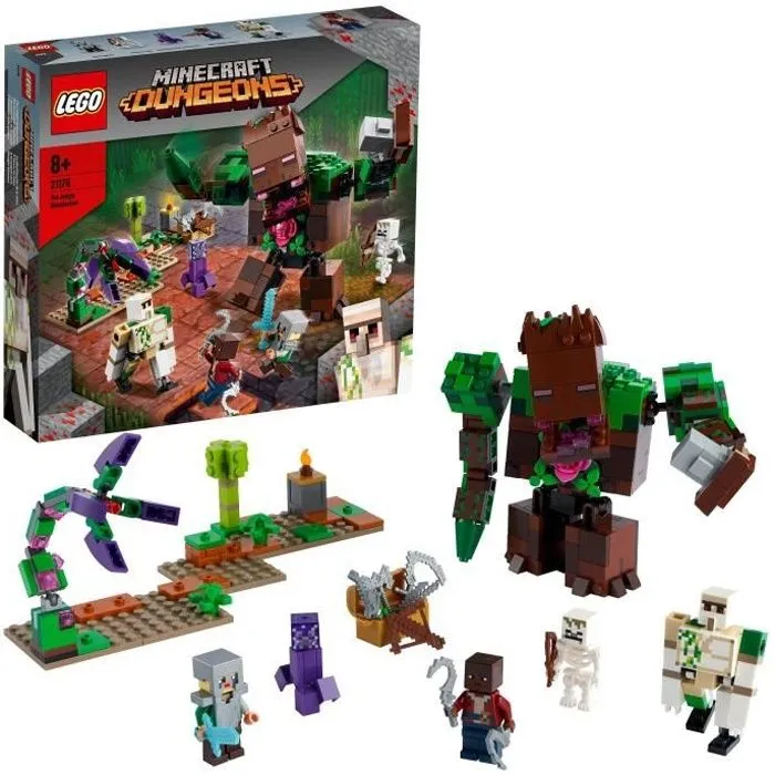 LEGO® 21176 Minecraft™ L'abomination de la jungle Jouet et Donjon pour Filles et Garçons, Set avec Figurines-0