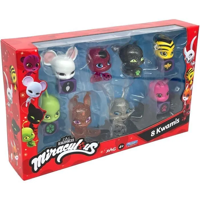 Bandai - Miraculous - Pack de 8 kwamis – Collection de Mini-figurines - P50532-2