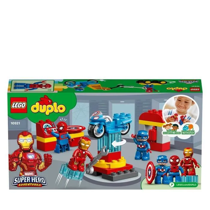 Jouet de construction - LEGO® - 10921 - DUPLO - Labo des Super-Héros - Iron Man et Spider-Man-1