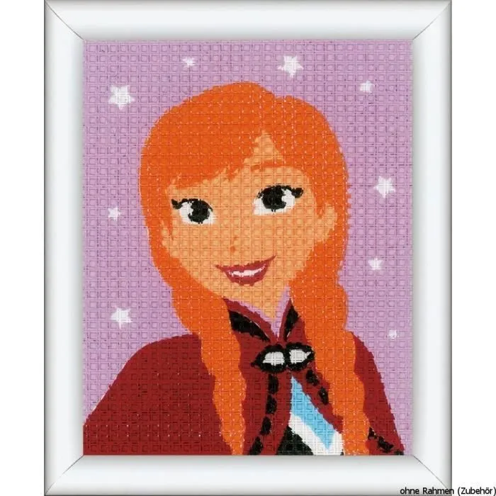 Vervaco Toile disney pack « anna violet » tracé-0