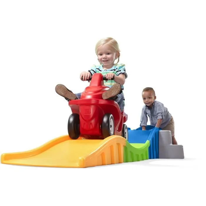 Step2 Roller Coaster Up & Down Anniversary Edition | Montagnes Russes / Toboggan pour Enfant | Jouet avec porteur Auto / Voiture-4
