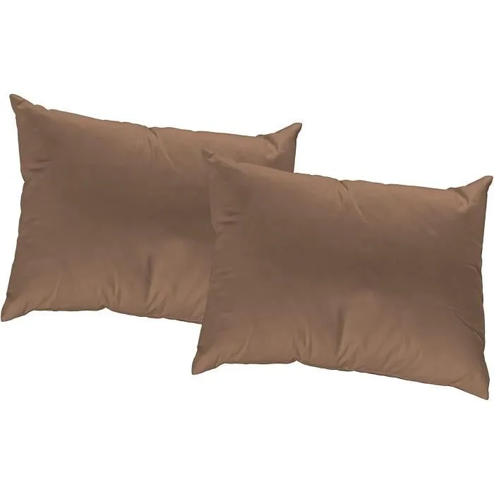 Wirth taies d\'oreiller Set Polyester Marron 40 x 60 cm de 2 unités-0