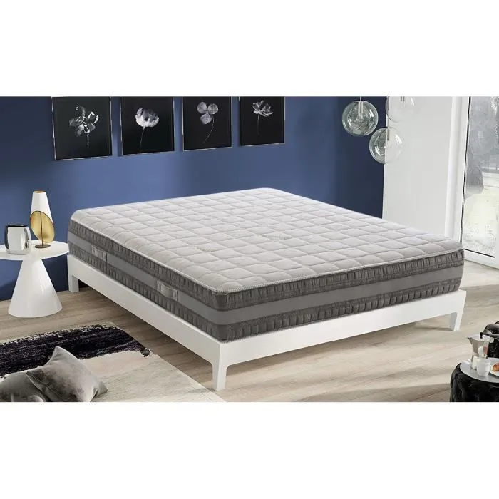 Matelas en mousse à mémoire de gel frais avec trois couches amovibles modèle Como 120x190 cm-0