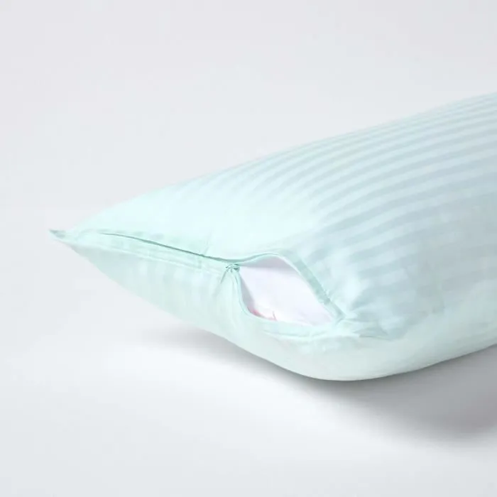 Taie d'oreiller - Homescapes - 40 x 80 cm - 100% coton égyptien - 330 fils - Rayures-2