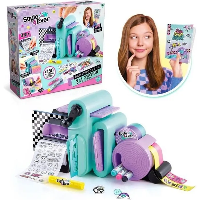 Canal Toys Studio de Scrapbooking 3 en 1 Style 4 Ever - Personnalise Carnets et Déco-0