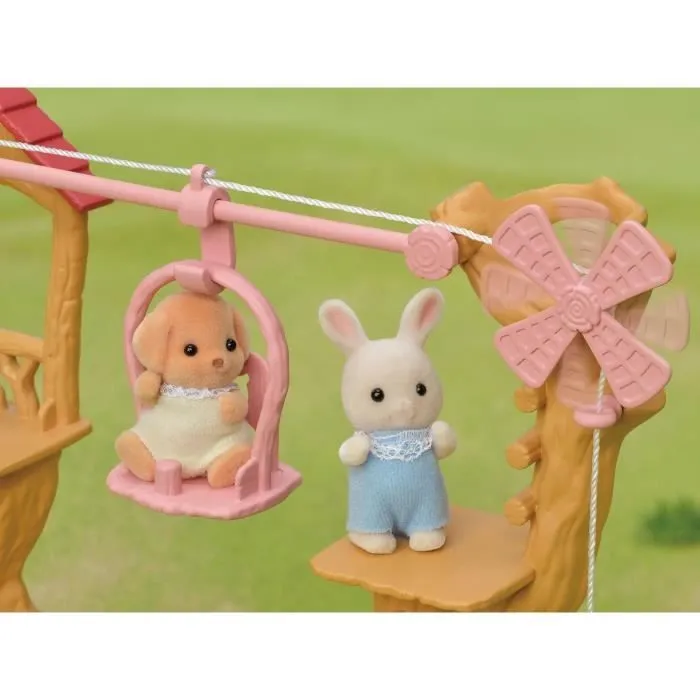 Figurine miniature - SYLVANIAN FAMILIES - La tyrolienne des bébés - Henry le bébé lapin crème - Multicolore-7