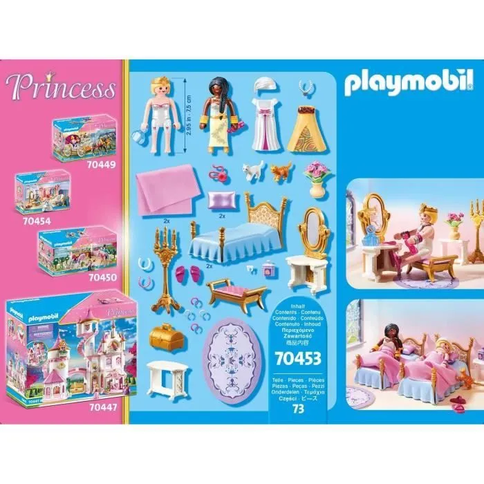 PLAYMOBIL 70453 Chambre princesse avec coiffeuse, Les princesses, 73 pièces, Dès 4 ans-2