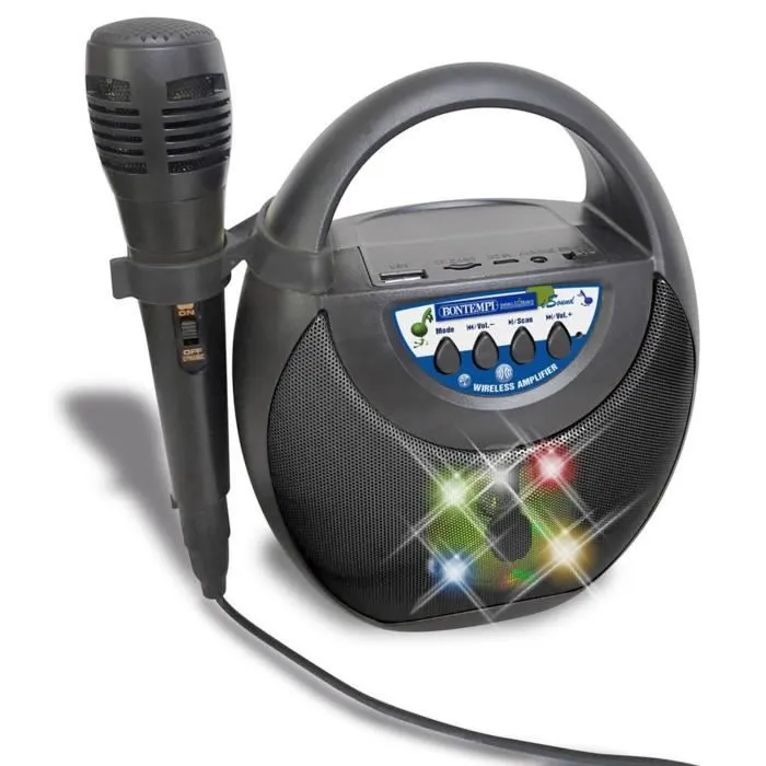 Amplificateur avec connexion sans fil avec 1 micro effet echo Coloris Unique-0