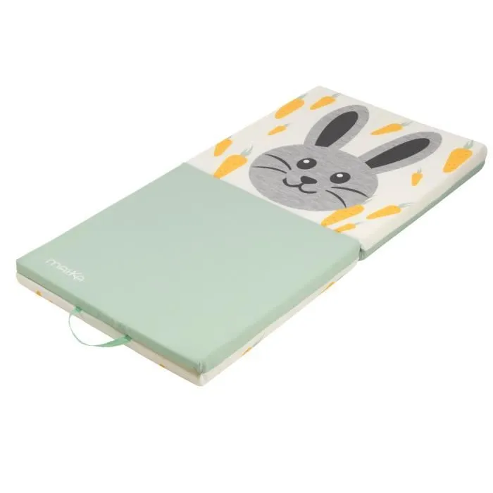 Tapis matelas de sol lapinou - MAÏKA - Doublé PVC - Vert - 60x120x6cm - 120x120x3cm-1