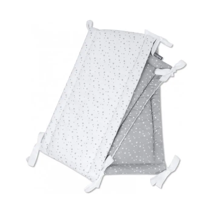 Bellochi Tour de Lit Bébé 180 x 30 cm - Certifié - Universel en Coton et Velours Souple pour un Matelas 120x60 cm - Polaris-0