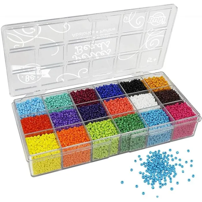 Jeu de création de bijoux - Buki - PE011 - 18 couleurs de perles opaques - 2 mm - À partir de 5 ans-1