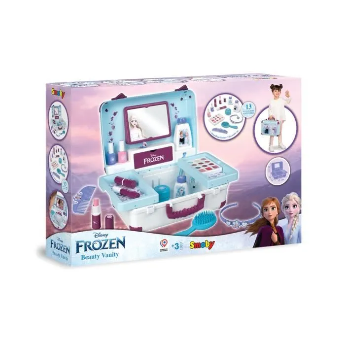 FROZEN Valise beauté - Reine des Neiges - Coiffure, onglerie, maquillage - dès 3 ans-5