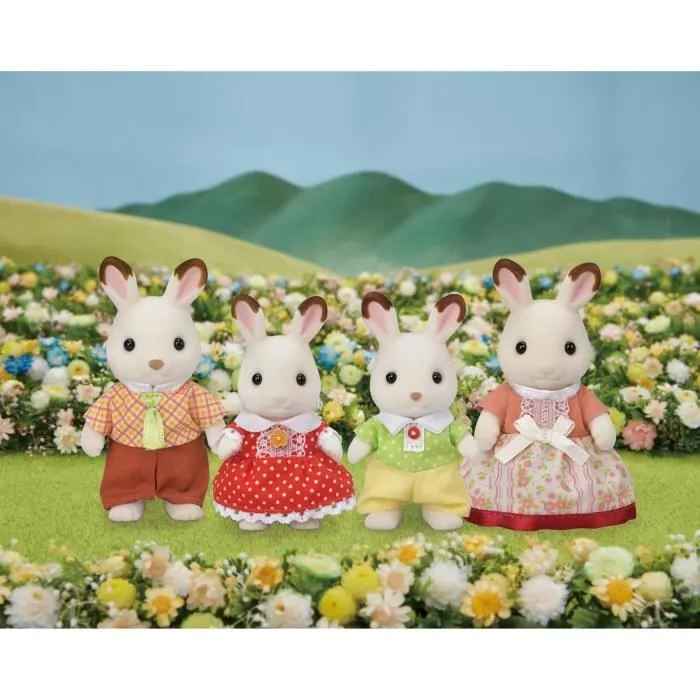 Famille Lapin Chocolat - SYLVANIAN FAMILIES - 5655 - Articulée et Habillée - A partir de 3 ans-5