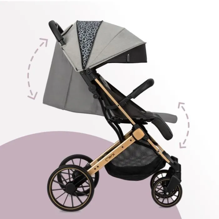 Poussette bébé Citadine Ultra Compacte MOMI Estelle Dakar - De 0 à 36 mois - Jusqu'à 22kg - Gris-2
