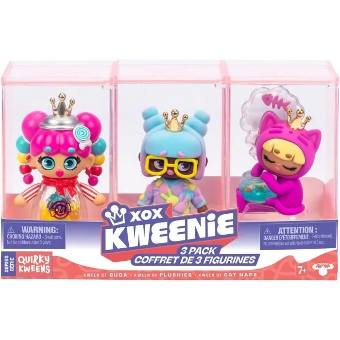 Pack de poupées - XOX KWEENIE - Série Quirky - 13 cm - 3 poupées incluses - Finitions uniques-5