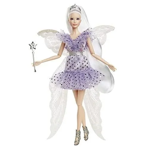 Poupée Barbie - Signature - Fée des Dents - Robe Pervenche - Accessoires Inclus - Certificat d'Authenticité-0