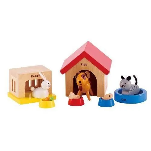 Famille d'animaux domestiques en jouet Hape E3455-0