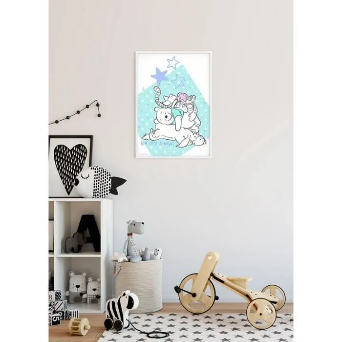 Poster Disney Winnie l'ourson - KOMAR - Winnie fait la sieste avec ses amis - 50 cm x 70 cm - Décoration murale-3