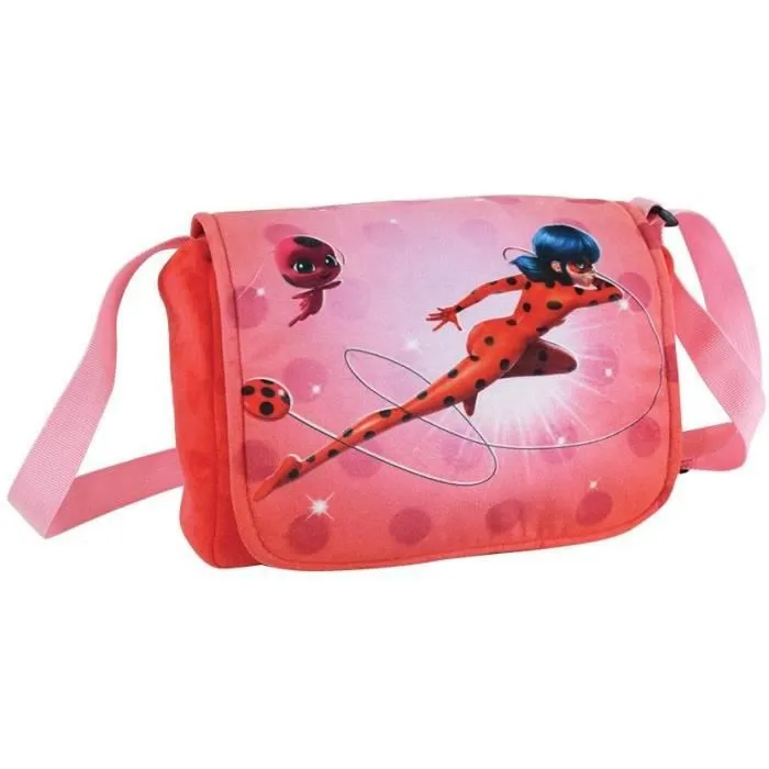 JEMINI Miraculous Sac besace à bandoulière Lady Bug +/- 26 cm - Pour enfant-4