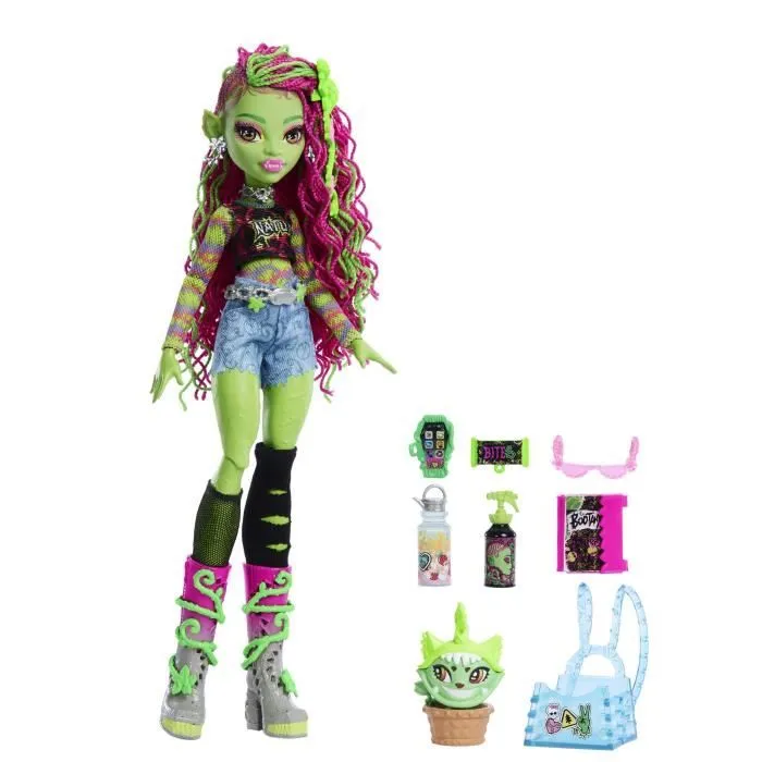 Monster High-Venus McFlytrap-Poupée avec Chewlian et accessoires HRP81-8