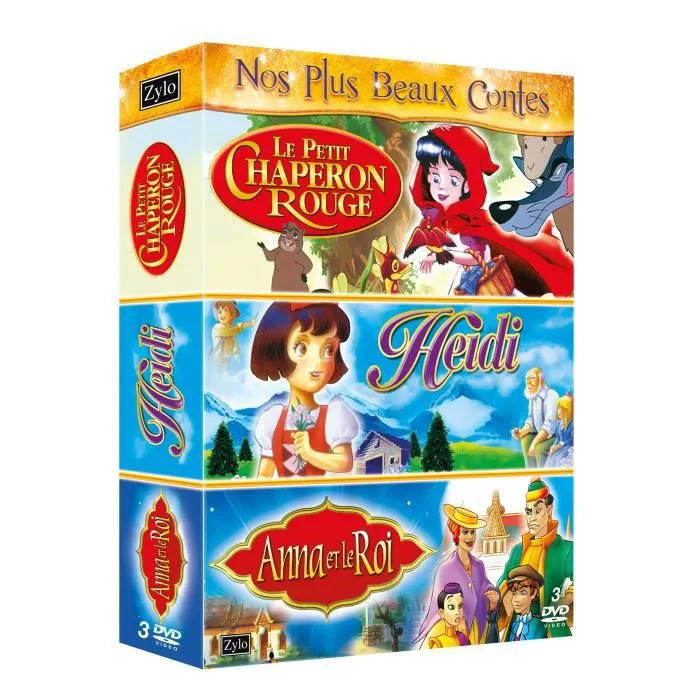 Coffret Tri Pack Vol.6 - Heidi - Le Chaperon Rouge - Anna et le Roi