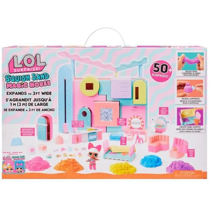 L.O.L. Surprise - Maison de poupée Squish Sand - Sable magique réutilisable - Pour poupées 7,5 cm-1