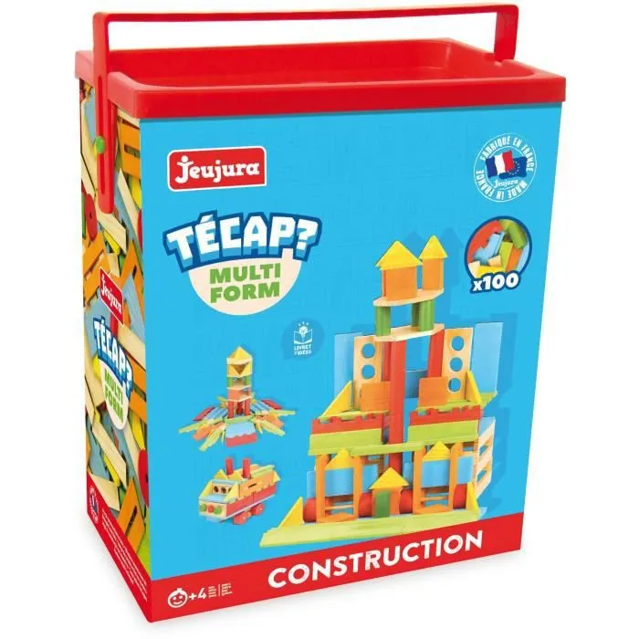 JEUJURA Tecap Multiform - 100 planchettes en bois - jeu de construction-0
