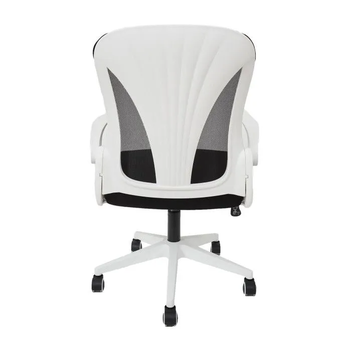 Fauteuil de Bureau "Rabattable" 92-100 Blanc & Noir-2
