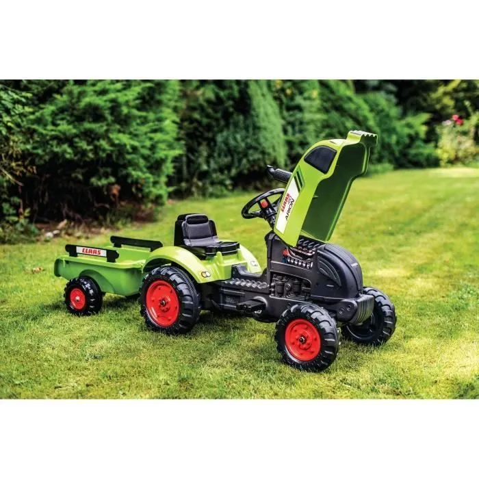 Tracteur avec remorque et capot ouvrant - FALK - Class - Dès 2 ans - 100% Fabriqué en France - 75% de plastique recyclé-5