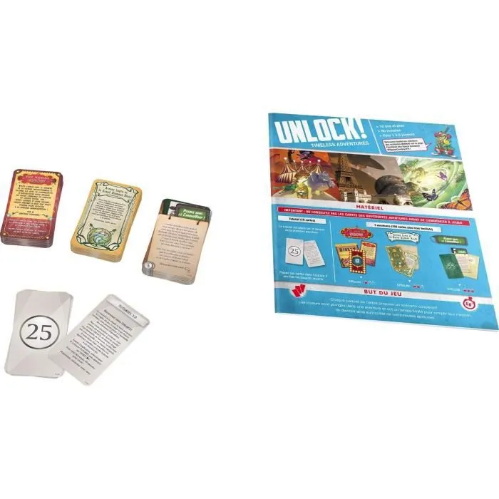 Asmodée - Space Cowboys - Unlock! : Timeless Adventures - Unbox Now - Jeu de société - À partir de 10 ans - 1 à 6 joueurs - 60 min-0