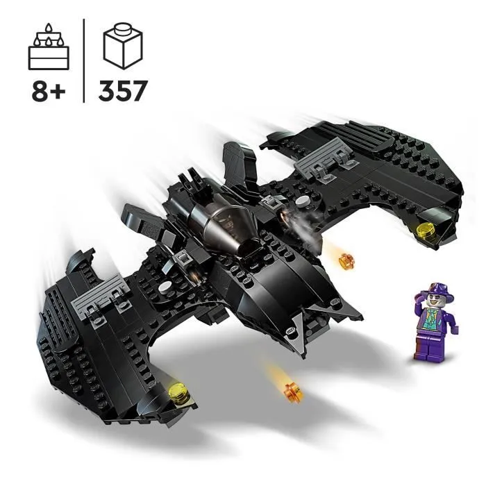 LEGO® DC 76265 Batwing : Batman Contre le Joker, Jouet d'Avion Iconique du Film 1989 avec 2 Minifigurines-1