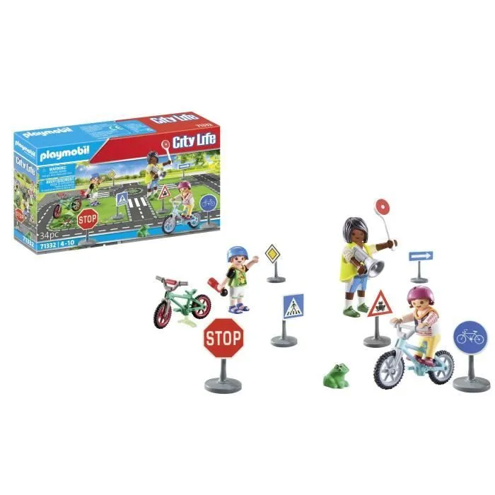 PLAYMOBIL 71332 Classe sécurité routière, My Life, 34 pièces, Dès 4 ans-3