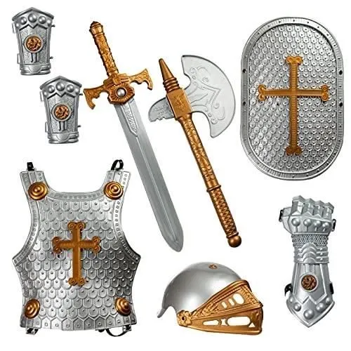 DRESS UP AMERICA ARMOR ENSEMBLE KIDS BOUCLIER MEDIEVAL ET CASQUE PLAYS-0