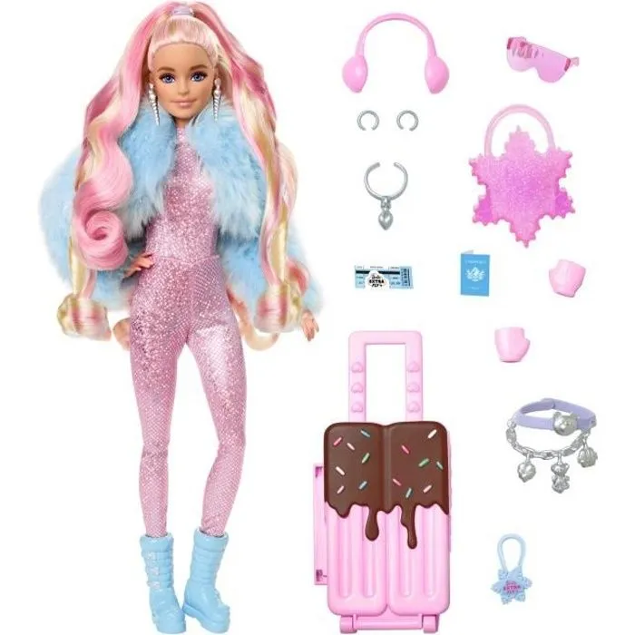 Barbie®-Barbie® Extra Cool-Poupée voyage en tenue d’hiver HPB16-0