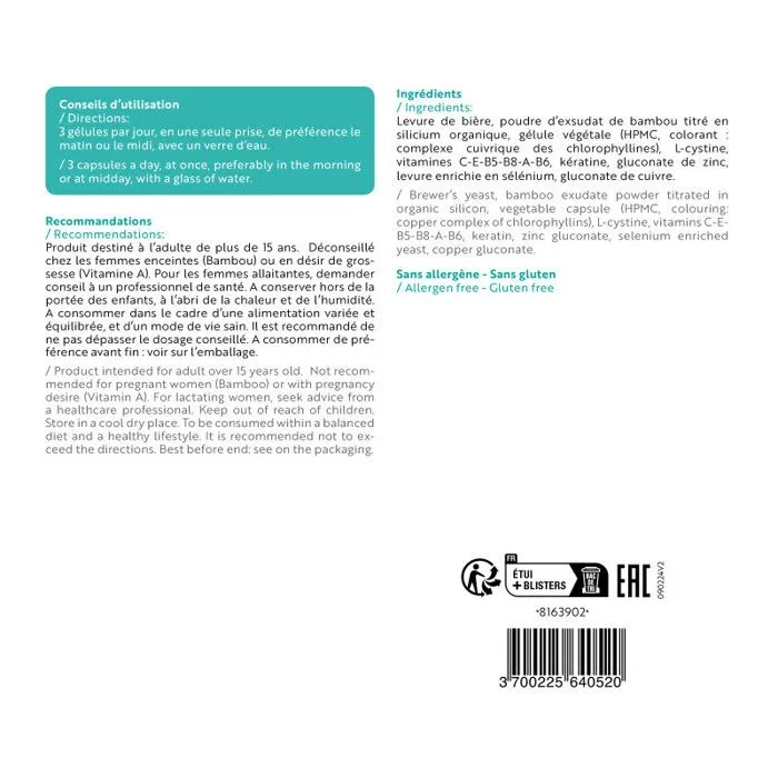 ISN Keraforce - Complément alimentaire à base de Kératine, Levure de bière, Vitamines - Nourrit les cheveux et les ongles Cure 30j-2