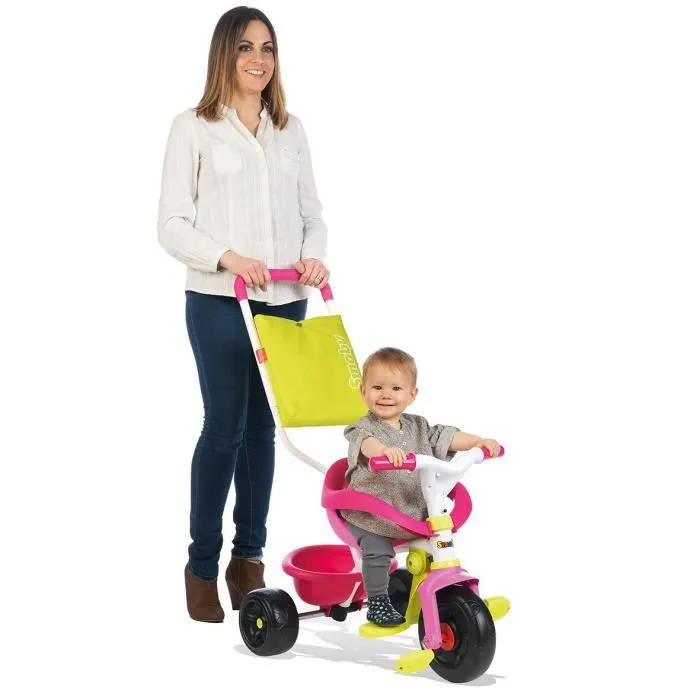 SMOBY Tricycle Enfant Evolutif Be Fun Confort Rose-3
