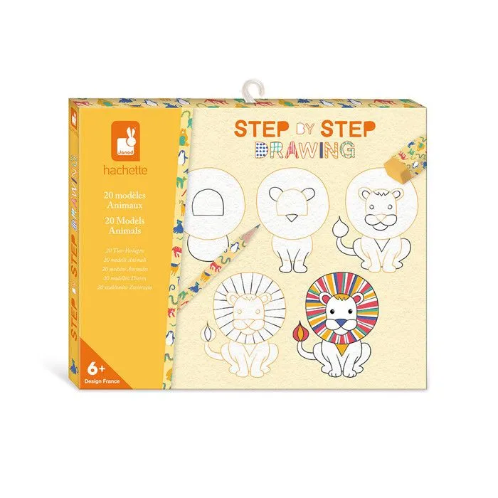Step by Step Drawing - Apprendre à dessiner - 20 Modèles Animaux - Kit Dessin Enfant - Apprentissage Dessin – Dès 6 ans-0