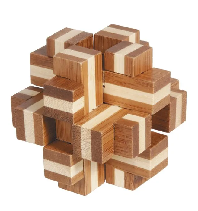 Fridolin - Casse-tête bambou Cube croix-1