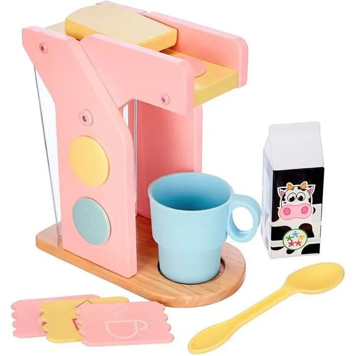 Set Café en Bois Kidkraft - Couleurs Pastel - Dinette pour Enfant-0