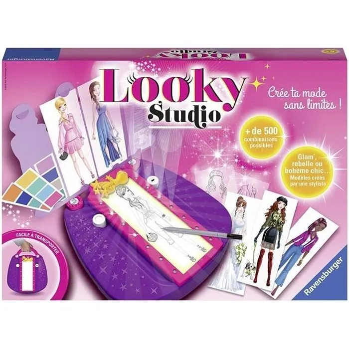 Looky Studio - Ravensburger - Loisirs créatifs - Dessins de mode - Studio de stylisme format maxi - dès 6 ans-0