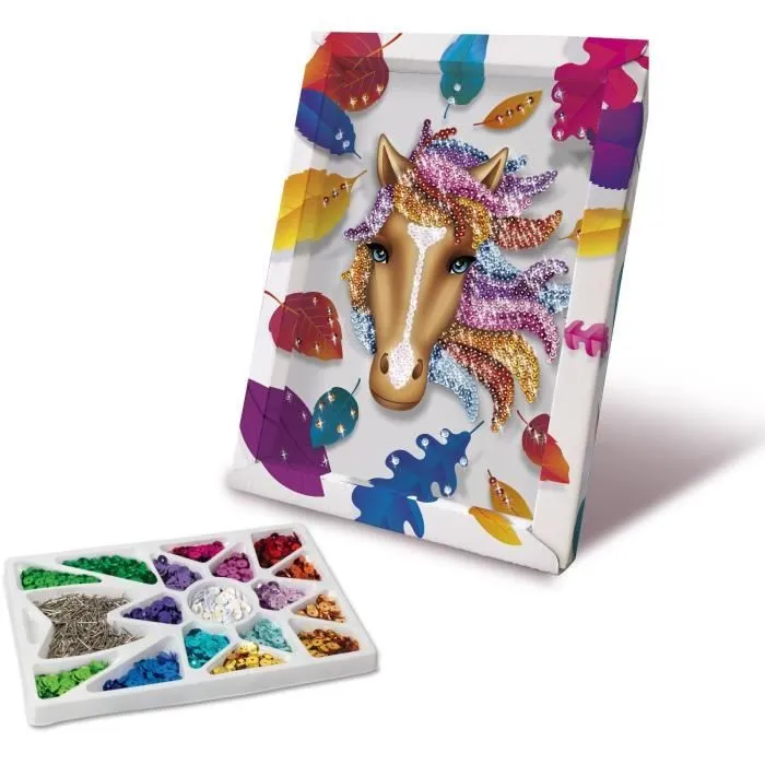 Kit loisir créatif - Cheval - Sequins - Pour enfant à partir de 7 ans-0