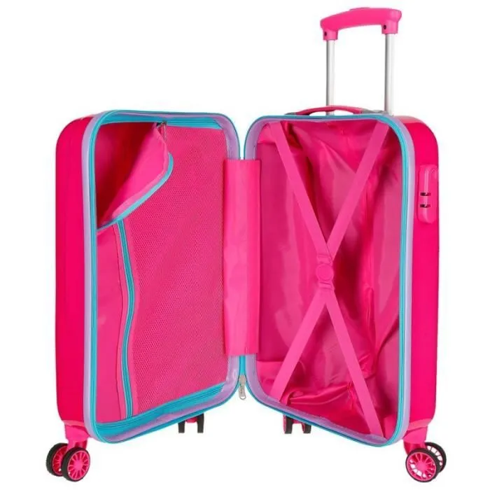 Valise cabine - MINNIE - Super Helpers - 4 roues - Rose - 55x38x20 cm-2