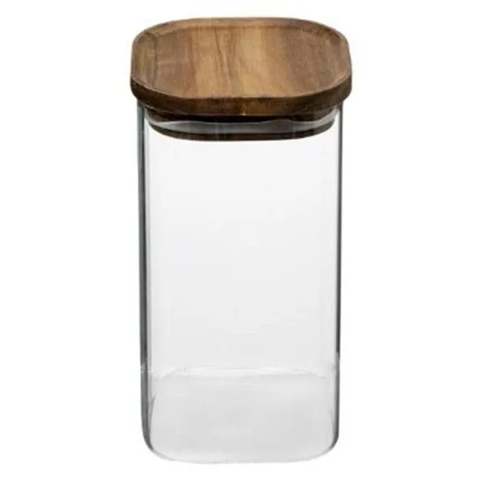 Bocal en Verre "Hermet" 1,3L Transparent & Marron-0