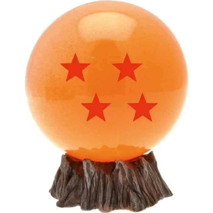 Mini-Tirelire DBZ - PLASTOY - Boule de Cristal - Orange et marron - Ne se casse pas en cas de chute-0