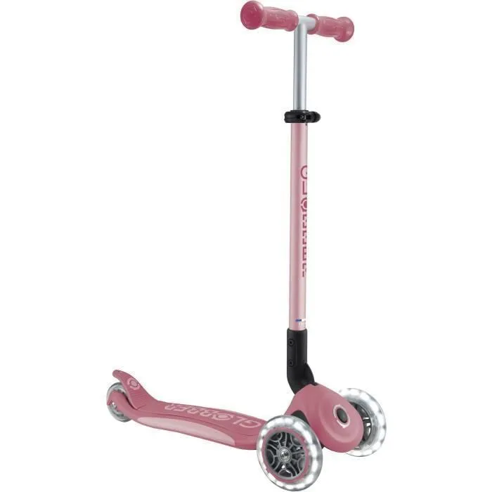 Globber - Trottinette PRIMO FOLDABLE PLUS LIGHTS V2 - Rose pastel-0
