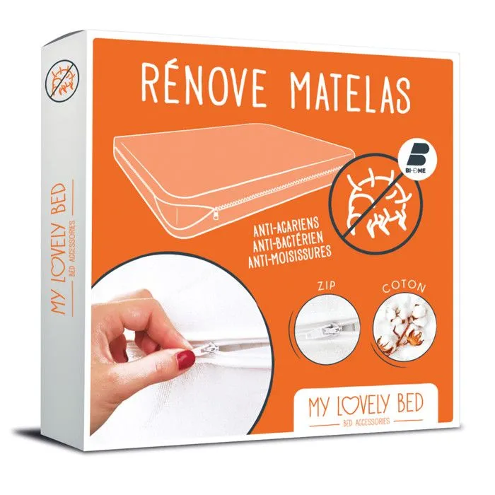 My Lovely Bed - Rénove Matelas 90x190/200 cm | Housse complète pour matelas | Anti Acarien - Economique et Pratique - Tissu Coton-0