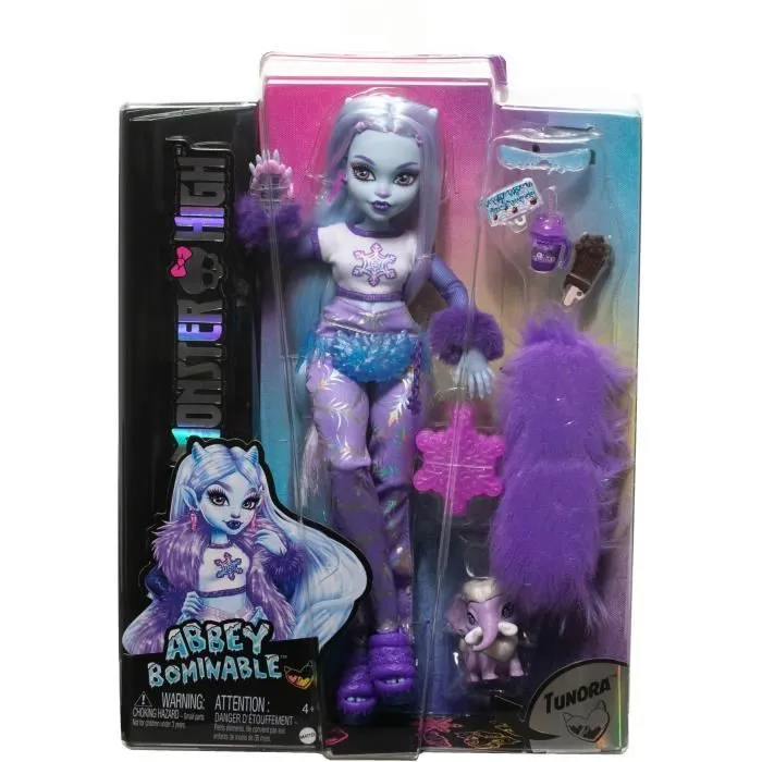 Monster High-Poupée Abbey Bominable-Poupée mode Yéti et accessoires HNF64-5