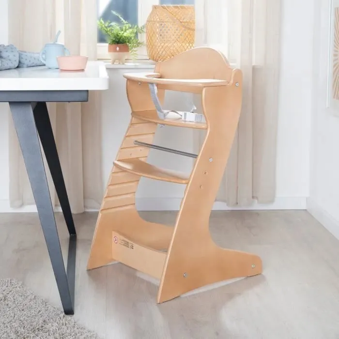 ROBA Chaise Haute Évolutive Chill Up - Bois Naturel-1